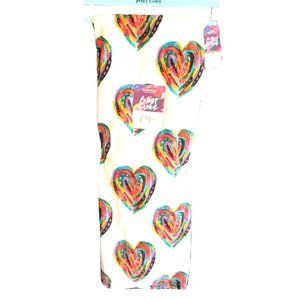 Berkshire Colorful Hearts Throw Blanket Micro Plush Artist Etta Vee 50x70